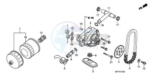 XL700V9 ED drawing OIL FILTER/OIL PUMP