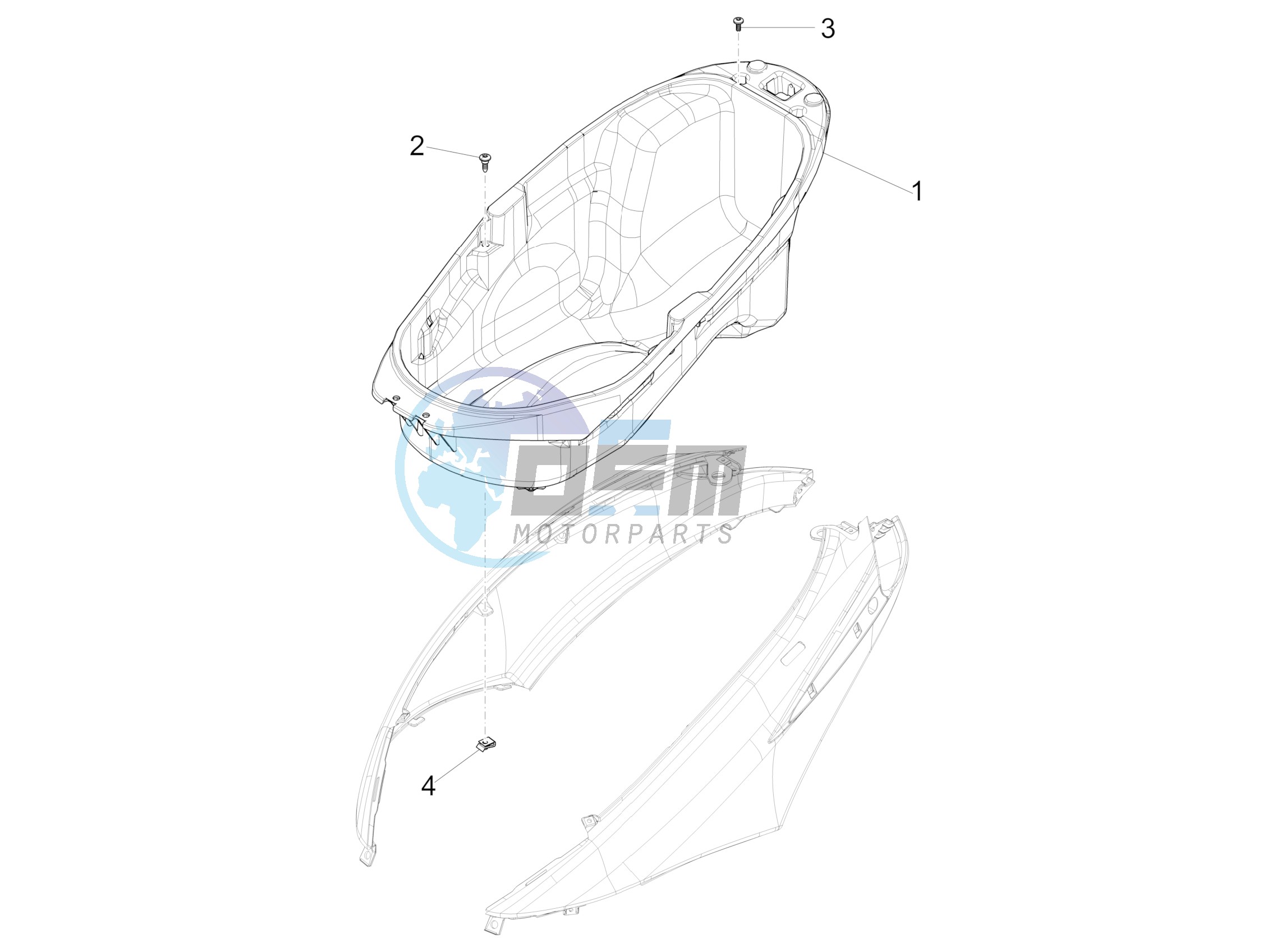 Helmet housing - Undersaddle