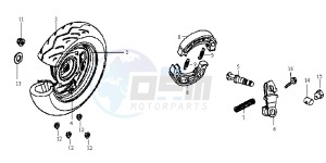 JET 50 BC ENGINE drawing REAR WHEEL