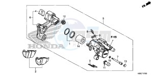 MSX125AH Europe Direct - (ED) drawing REAR BRAKE CALIPER