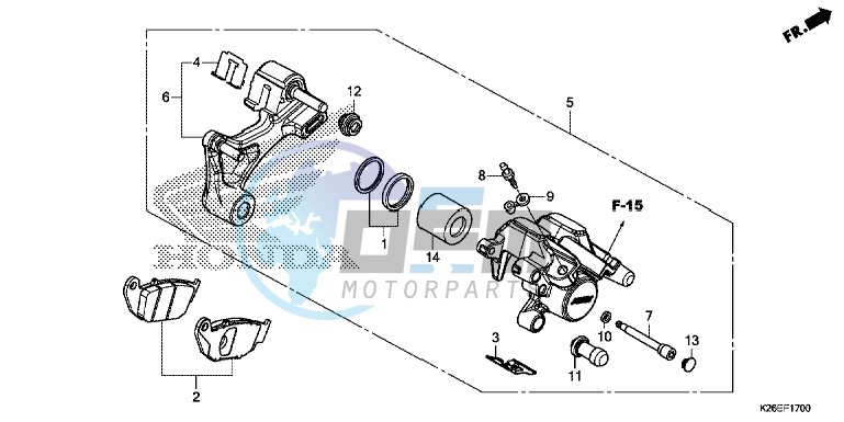 REAR BRAKE CALIPER