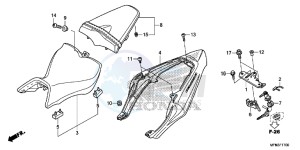 CB1000RE CB1000R E drawing SEAT/ SEAT COWL