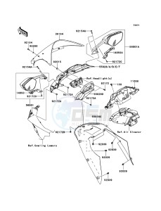 NINJA_ZX-10R ZX1000JEF FR XX (EU ME A(FRICA) drawing Cowling