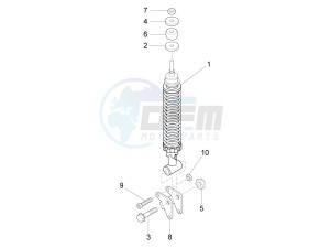 LX 150 4T 3V ie E3 Vietnam drawing Rear suspension - Shock absorber - s