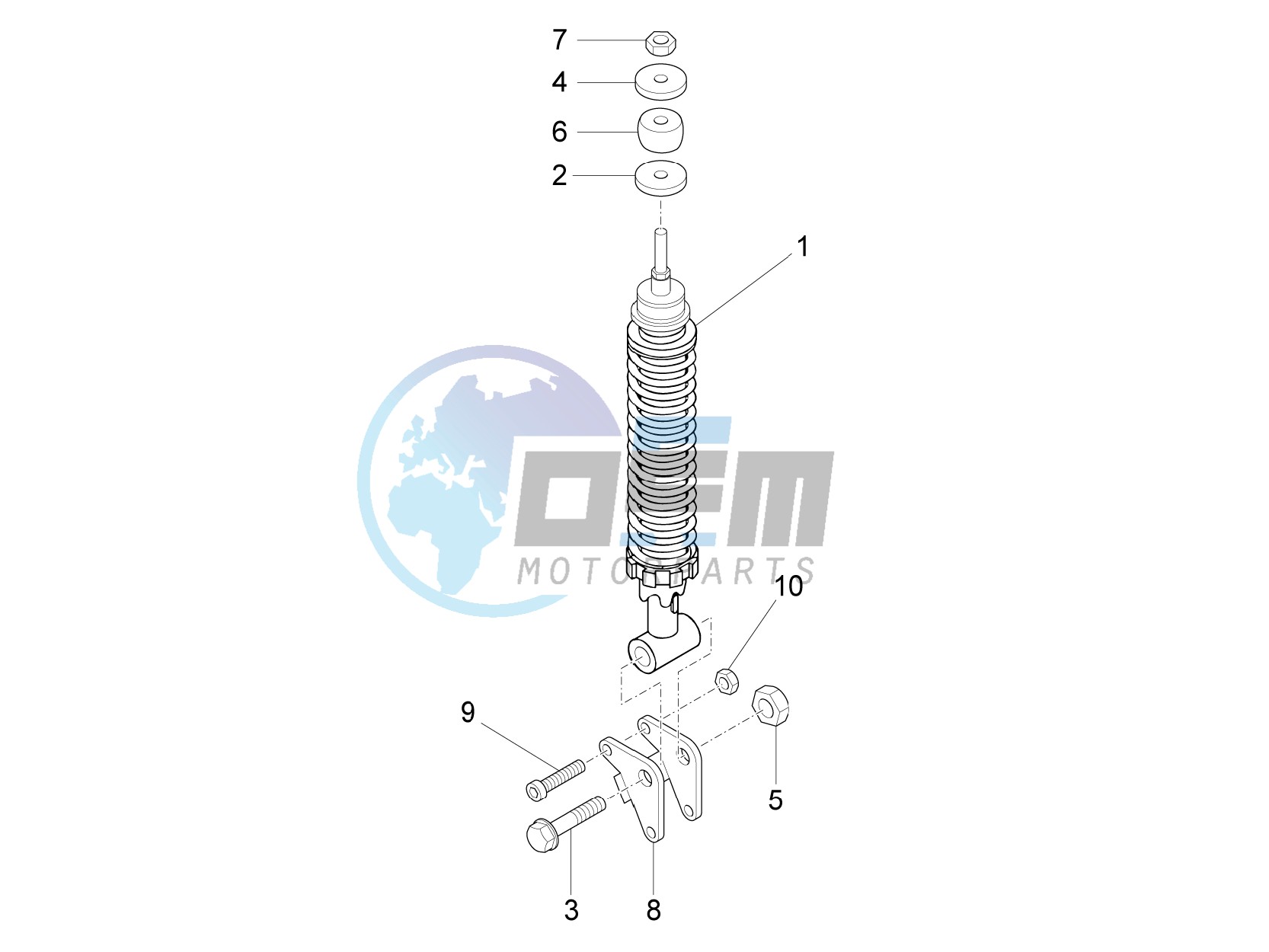 Rear suspension - Shock absorber - s