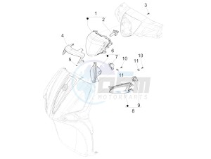 Liberty 125 iGet 4T 3V ie ABS (EMEA) drawing Front headlamps - Turn signal lamps