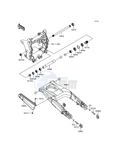 ZZR1400 ABS ZX1400JGF GB XX (EU ME A(FRICA) drawing Swingarm