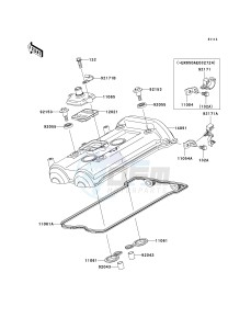 ER 650 A [ER-6N (EUROPEAN] (A6S-A8F) A7F drawing CYLINDER HEAD COVER