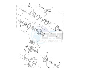 XVS A MIDNIGHT STAR 1300 drawing STARTER GEARS