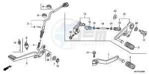 VFR800XC drawing PEDAL