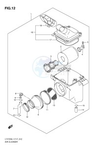 LT-F250 (E17) drawing AIR CLEANER (LT-F250L1 E17)