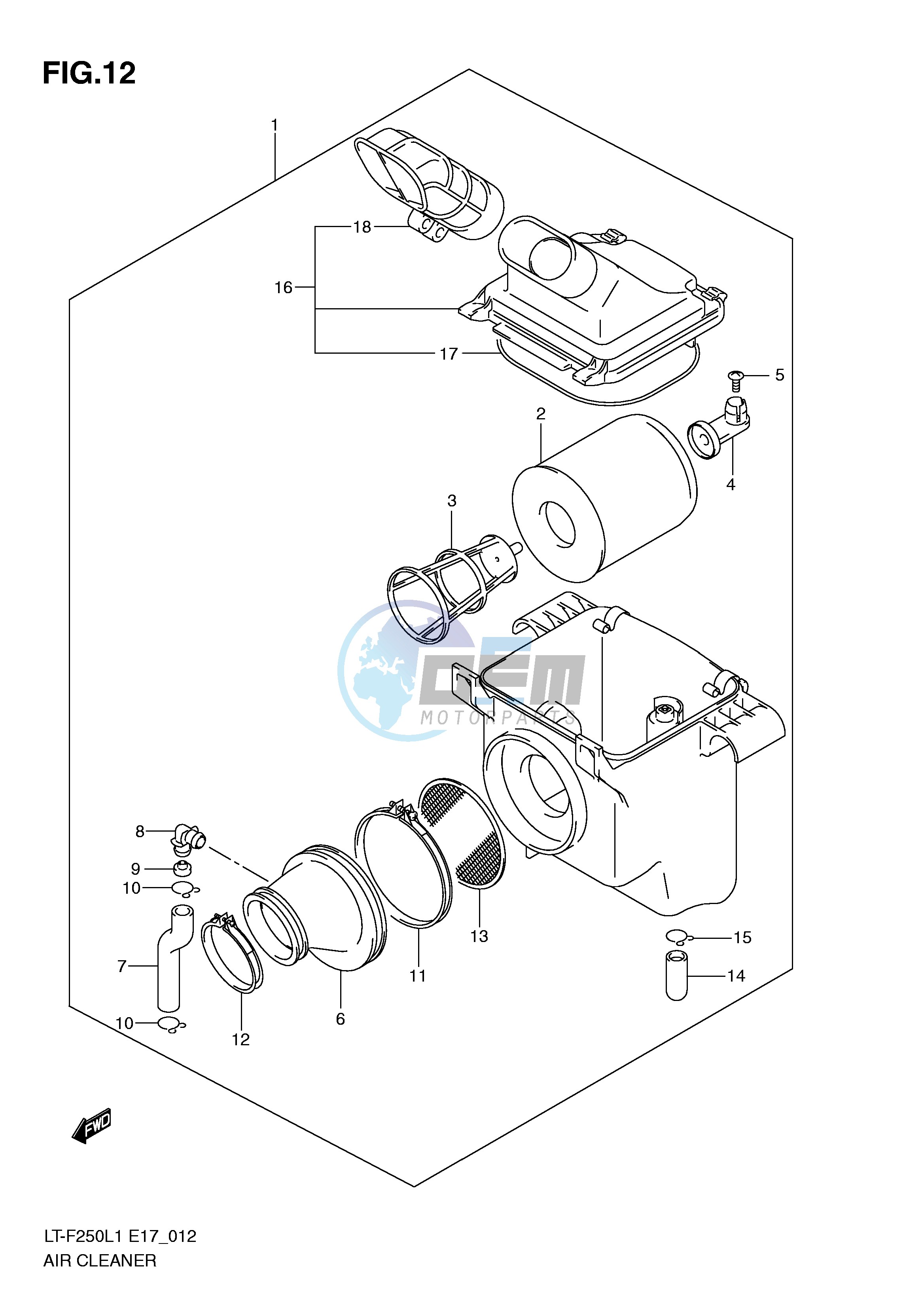 AIR CLEANER (LT-F250L1 E17)