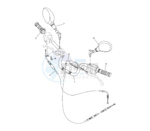 YBR 125 drawing HANDLEBAR AND CABLE