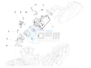 FLY 150 (APAC) drawing Throttle body - Injector - Induction joint