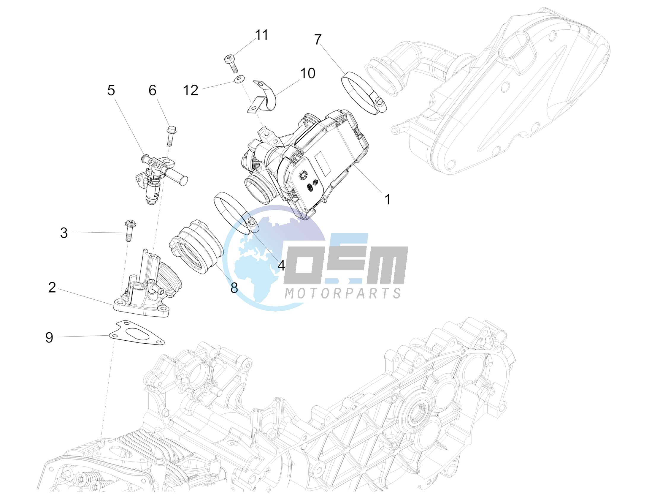 Throttle body - Injector - Induction joint