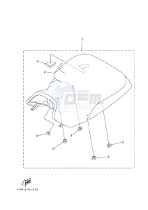 YFM700FWAD YFM700PSF GRIZZLY 700 EPS (B38A) drawing SEAT