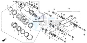 CBR600F drawing REAR CUSHION (CBR600FM/2M/N/2N/2P)