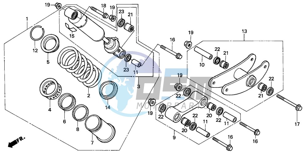 REAR CUSHION (CBR600FM/2M/N/2N/2P)