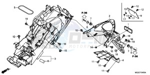 CB500FAE CB500F ABS UK - (E) drawing REAR FENDER