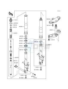 ZX 750 P [NINJA ZX-7R] (P1-P4) [NINJA ZX-7R] drawing FRONT FORK