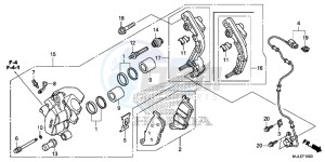 NC750SE NC750S Continue » Europe Direct - (ED) drawing FRONT BRAKE CALIPER