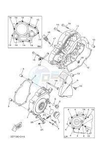 YZF-R125 R125 (5D7J 5D7J 5D7J) drawing CRANKCASE COVER 1