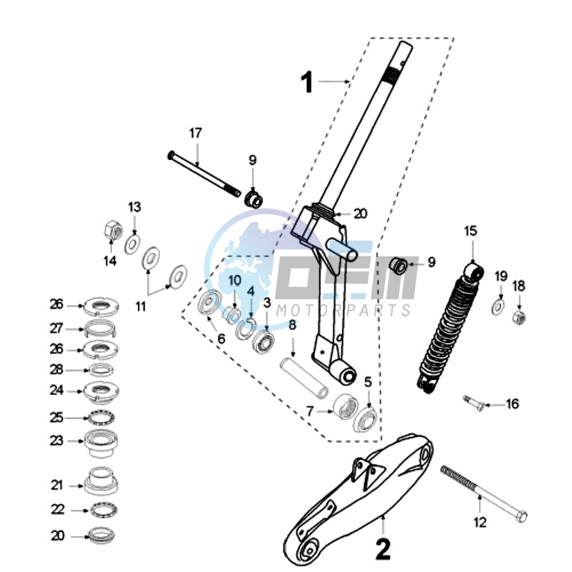 FRONT FORK / STEERINGHEAD