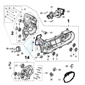 JETFORCE 50 R DARK SIDE drawing CRANKCASE