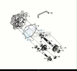 FIDDLE IV 125 (XG12W1-EU) (M0-M3) drawing MISSION CASE & DRIVE SHAFT