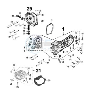 KISBEE drawing CRANKCASE