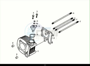 JET4 RX 125 (XE12W4-EU) (E5) (M1) drawing CYLINDER