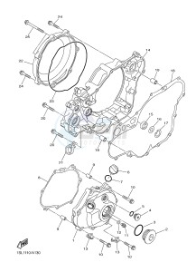 YZ450F (B115 B116 B117) drawing CRANKCASE COVER 1