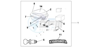 CBF1000S drawing TOP BOX 35 L PB-324C