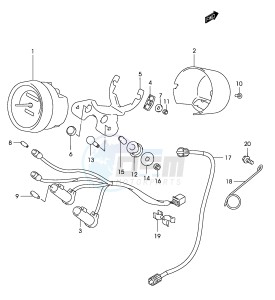 GZ125 (P19) drawing SPEEDOMETER (MODEL K2)