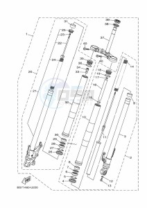 YZF250-A (B6P6) drawing FRONT FORK