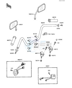 VN 1500 A [VULCAN 88] (A1-A5) [VULCAN 88] drawing HANDLEBAR