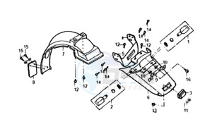 XS125-K drawing REAR FENDER