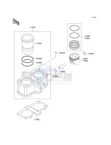 EX 500 D [NINJA 500R] (D6F-D9F) D8F drawing CYLINDER_PISTON-- S- -