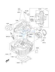 KLX 125 A (A1-A3) drawing CYLINDER HEAD