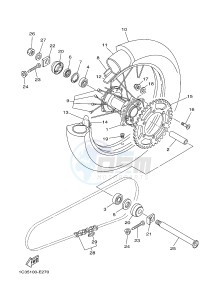 YZ125 (1SR9 1SRA 1SRB 1SRC 1SRC) drawing REAR WHEEL