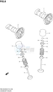 RM-Z450 (E19) drawing CAMSHAFT - VALVE (RM-Z450K8 K9 L0)