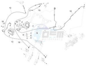 X10 125 4t 4v ie e3 drawing Brakes pipes - Calipers (ABS)