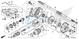 TRX500FM2F TRX500FM U drawing REAR FINAL GEAR