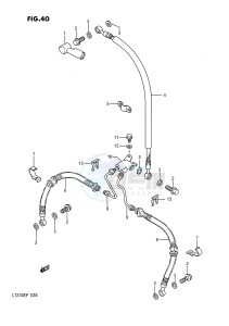 LT230E (E28) drawing FRONT BRAKE HOSE