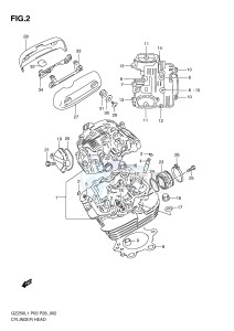 GZ250 (P3) drawing CYLINDER HEAD