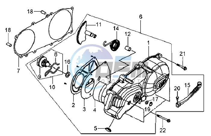 CRANKCASE COVER LEFT