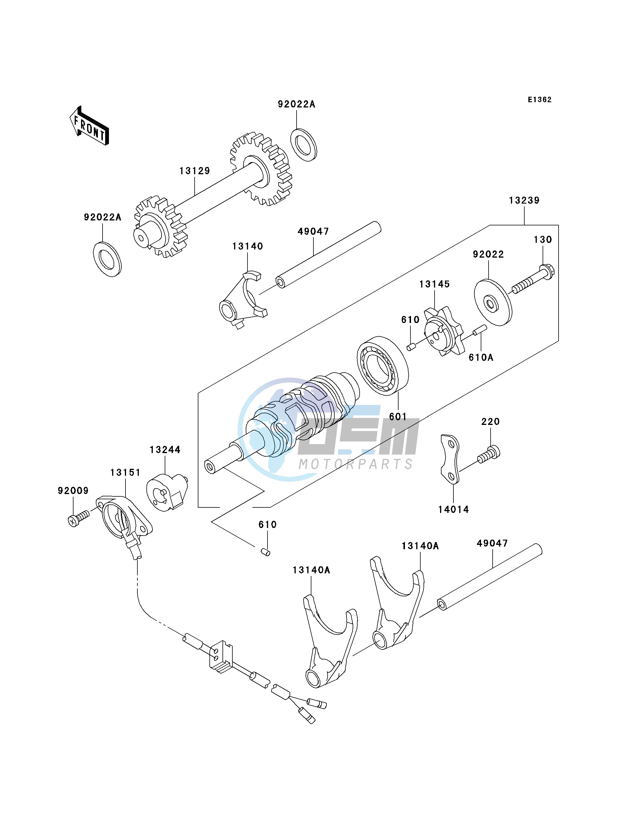 GEAR CHANGE DRUM_SHIFT FORK-- S- -