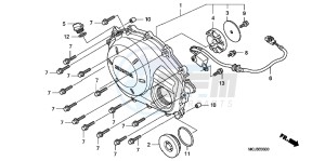 CBF1000FB drawing RIGHT CRANKCASE COVER