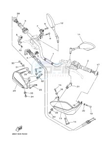 XT1200Z SUPER TENERE ABS (BP83) drawing STEERING HANDLE & CABLE