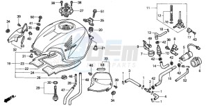 CBR600FS drawing FUEL TANK (1)